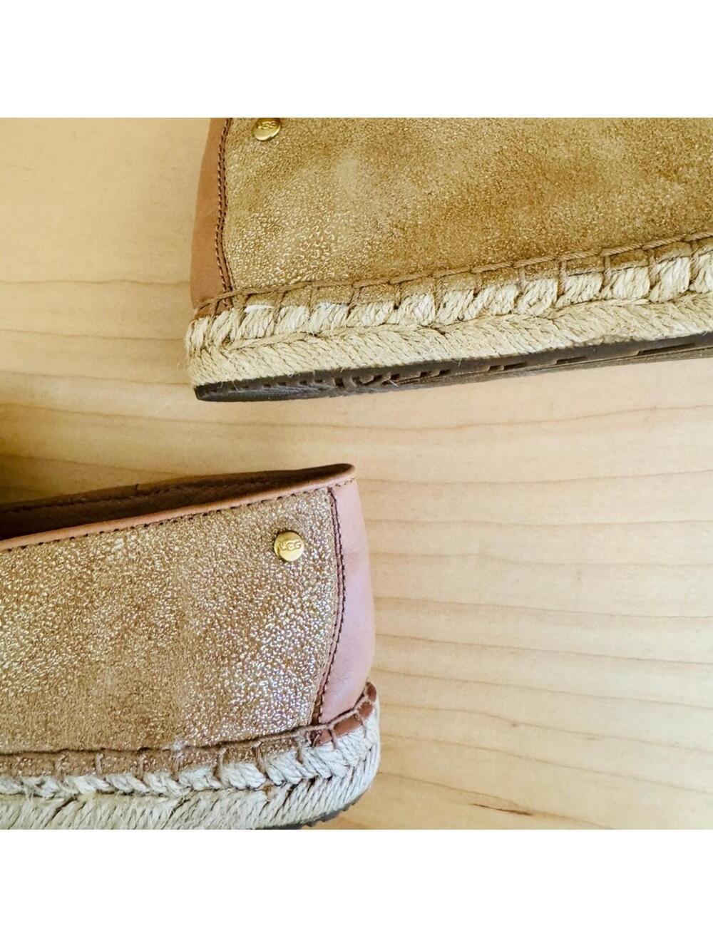 UGG Sandrinne II Women’s Metallic Gold - Slip-On Loafer Espadrille Size: 9 NWT - Picture 8 of 9